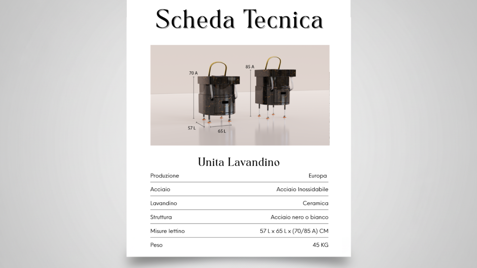 Headspa bed sink unit