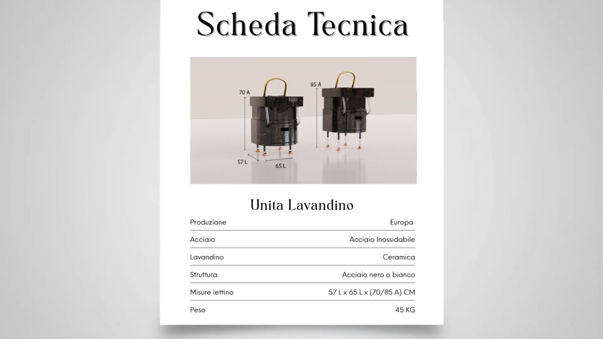 Letto headspa unità lavandino Headspa Italy